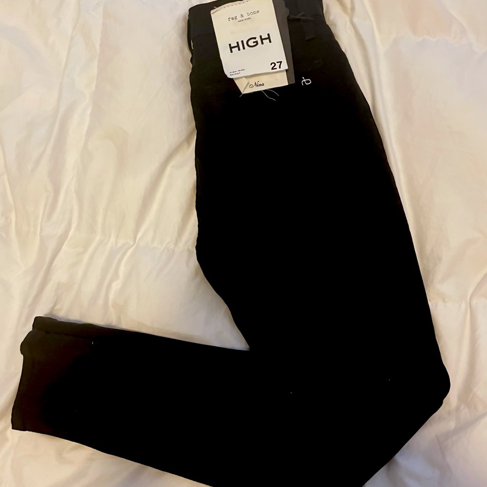 Rag & Bone high rise Nina black jeans